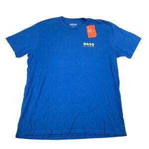 Bass Outdoor Mens Mesa Path Short Sleeve Crewneck T-Shirt Blue 2XL